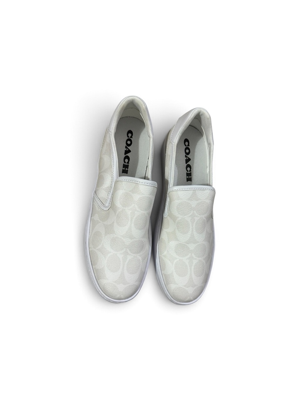 Coach White Signature Slip-On Sneakers for Women